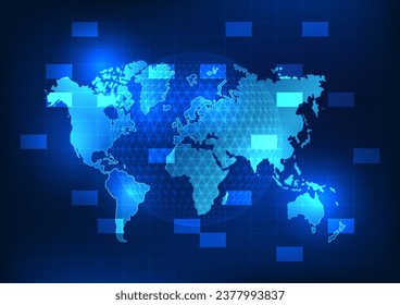 tecnología de mapas del mundo Muestra la tecnología disponible en todo el mundo para desarrollar condiciones de vida, economía y comunicación. Encontrar información en todo el mundo