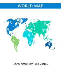 World map template 3