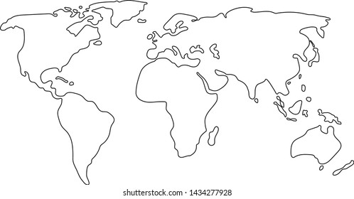 World map template. Vector illustration, eps 10.
