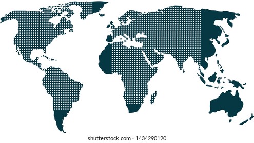 World map template. Vector illustration, eps 10.