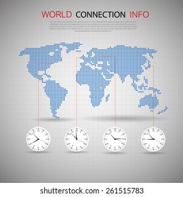 World Map with time zones