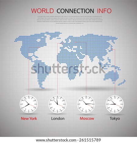 world map time zones stock vector royalty free 261515789