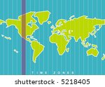 world map time zones in vector - select your time zone