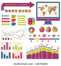 World map & travel info graphics