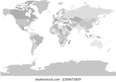 World Map From Triangles Infographic Element Vector