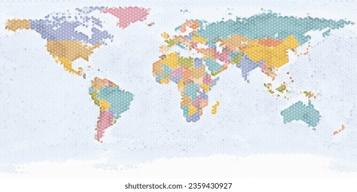 Weltkarte aus dem dreieckigen Infografik-Element-Vektorgrafik