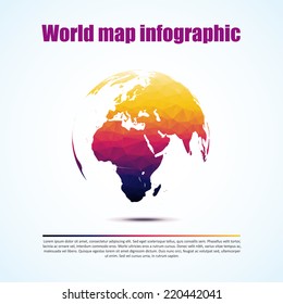 World Map and typography
