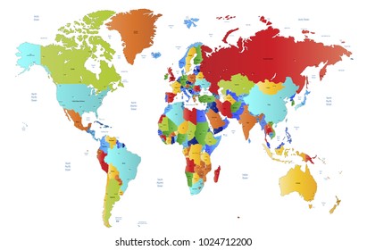 World map vector.