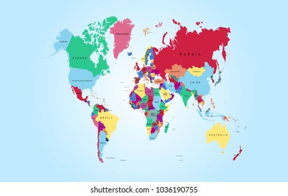 World map vector.