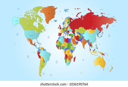 World map vector.