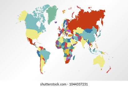 World map vector.