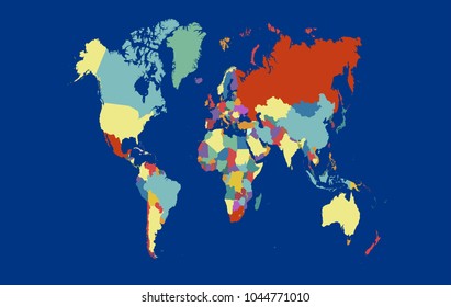 World map vector.