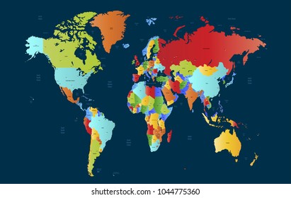 World map vector.