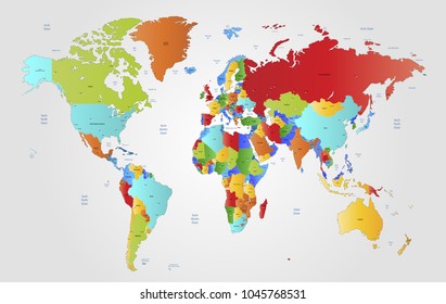 World map vector.