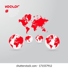 World Map. Vector