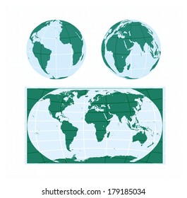 world map in a vector
