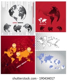 World map of vector 