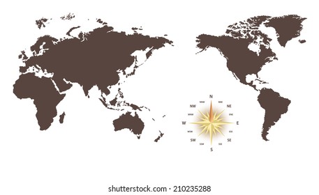 World map of vector