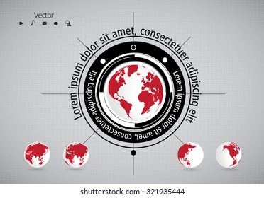 World map, vector