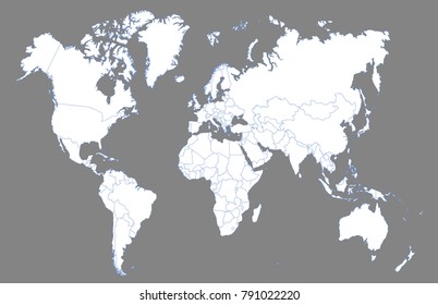 World Map Vector Stock Vector (Royalty Free) 1067320193