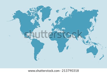 World Map Vector Stock Vector (Royalty Free) 213790318 - Shutterstock