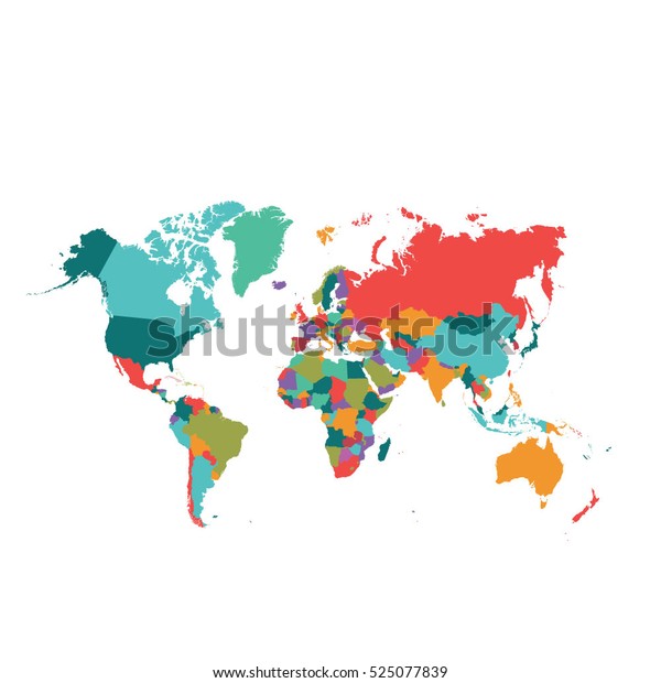 World Map Vector Stock Vector (Royalty Free) 525077839