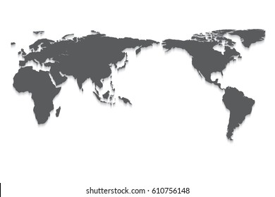 World map vector Abstract creative concept .Grey color.