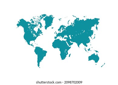 World map vector, Abstract design vector illustration Eps 10. sea color palette color.High Detailed on white background.