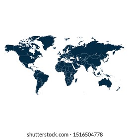 World map vector abstract illustration