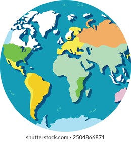 World Map Vector Art Illustration
