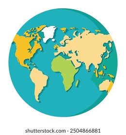 World Map Vector Art Illustration