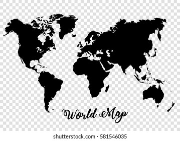 World map vector background. Isolated