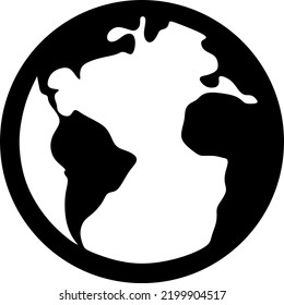 World map vector in black and white