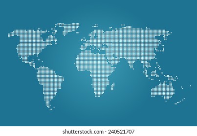 world map vector blue color, map vector