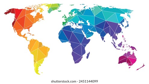 Mapa del mundo, ilustración colorida del Vector.