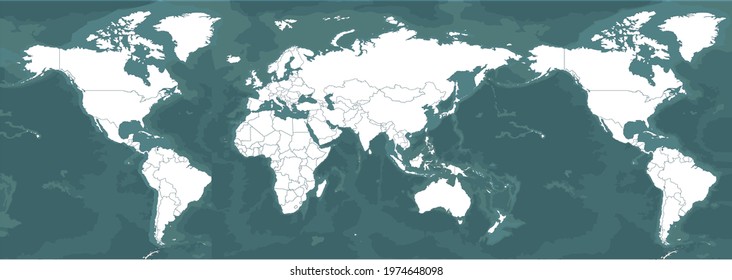 World map vector. Detailed worldmap mordern graphic design. 