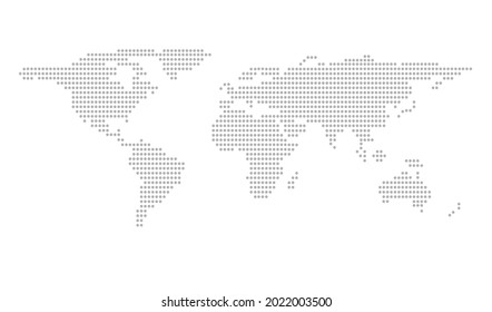 World map vector doted design isolated on white background, infographic, web design, annual report or travel background 