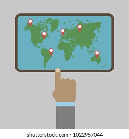 world map. vector. eps 10