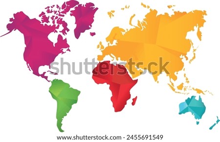 World Map Vector EPS Globe Map Illustration