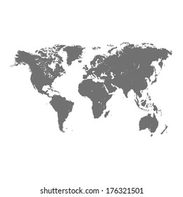 World map. Vector format