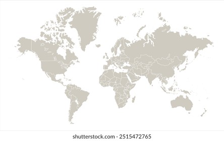 World map vector graphic 01, silhouettes world map, modern world map graphic, Countries Silhouettes Stock Illustrations, Vectors