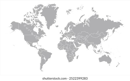 World map vector graphic 02, silhouettes world map, modern world map graphic, Countries Silhouettes Stock Illustrations, Vectors