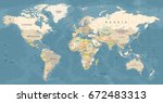 World Map Vector. High detailed illustration of worldmap