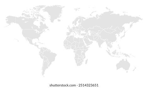 World Map Vector. High detailed illustration of worldmap