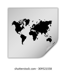 world map vector icon