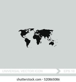World map vector icon.