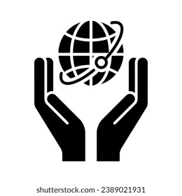 World map vector icon. Navigation illustration sign. Globe symbol. Travel logo.