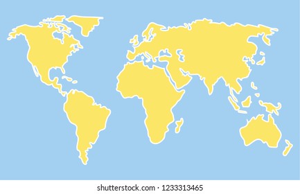 World map vector illustrated template
