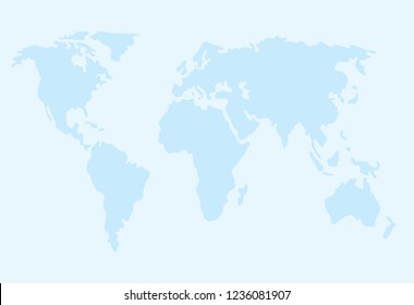 World Map Vector Illustrated Template Stock Vector (Royalty Free ...