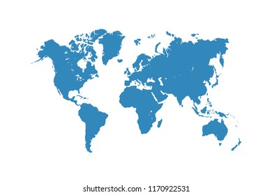 World map vector. Vector illustration